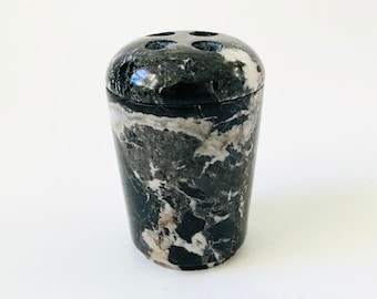 Black Stone Toothbrush Holder