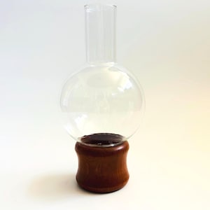 MCM Teak Hurricane Candle Holder by Selandia Designs