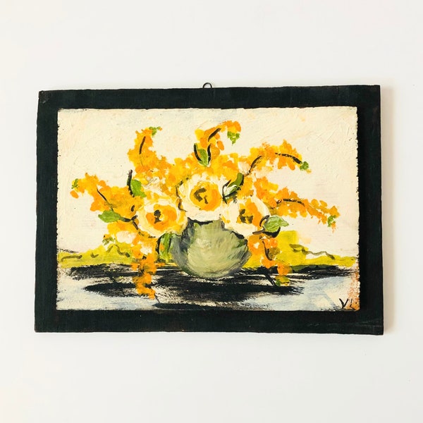 Small Yellow Floral Painting