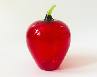 Large Art Glass Apple