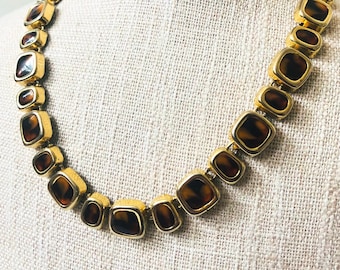Vintage Tortoiseshell Chain Necklace