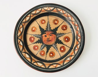 Mexican Folk Art Pottery Plate