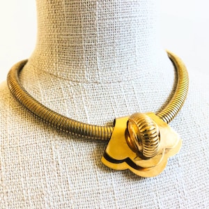 Coro Gold Tone Choker Necklace
