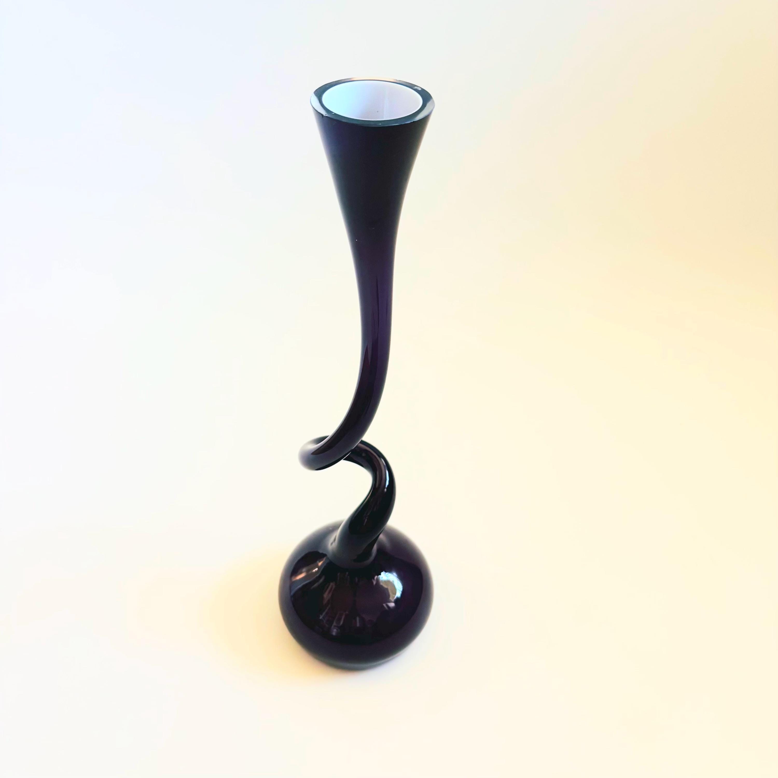Norman Copenhagen Purple Cased Glass Swing Vase - Etsy