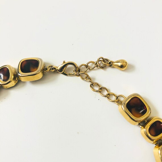 Vintage Tortoiseshell Chain Necklace - image 5