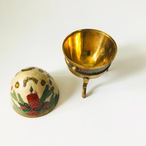 Cloisonne Brass Egg Box on Stand image 5