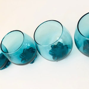 Blue Glass Cordials Set of 4 image 5