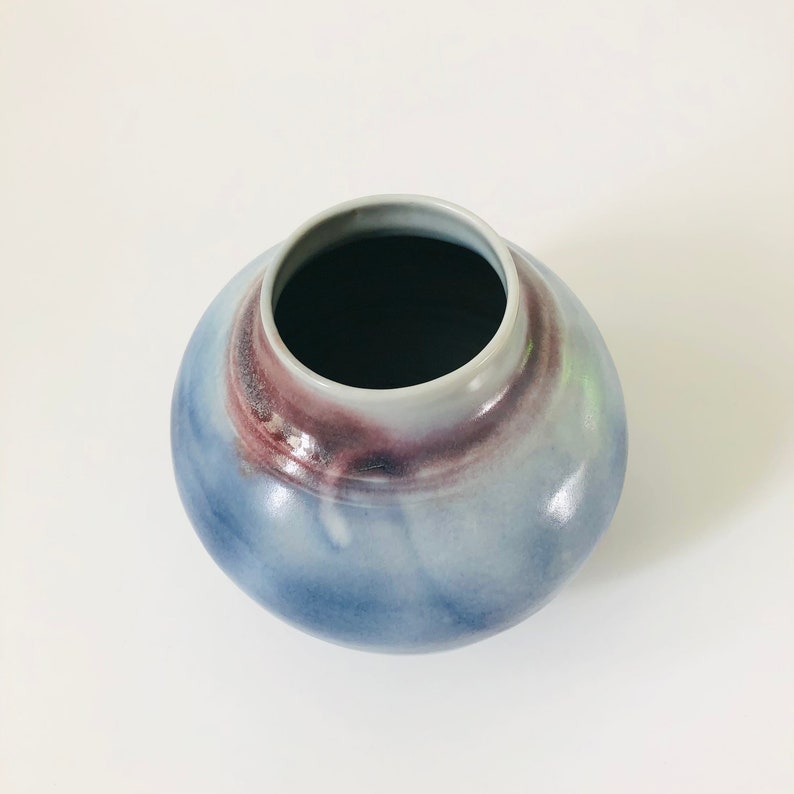 Blue and Purple Studio Pottery Vase image 2