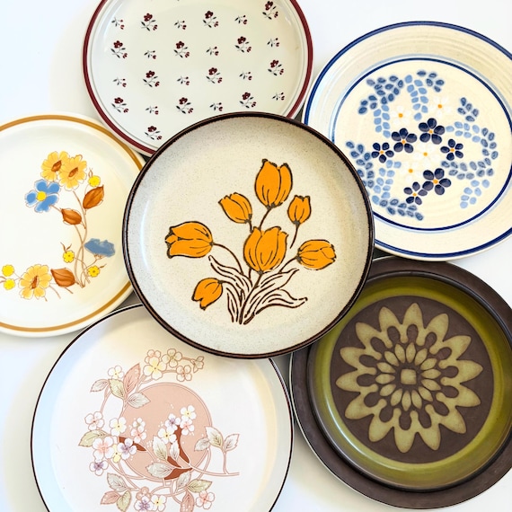 Mix and Match Vintage Stoneware Salad Plates - Your Choice Single Plate