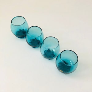 Blue Glass Cordials Set of 4 image 3