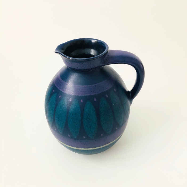 Large West German Art Pottery Pitcher Kupfermühle Keramik Viola image 2