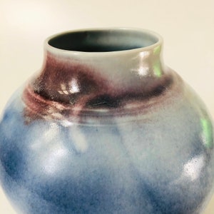 Blue and Purple Studio Pottery Vase image 3