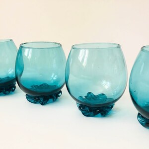 Blue Glass Cordials Set of 4 image 4