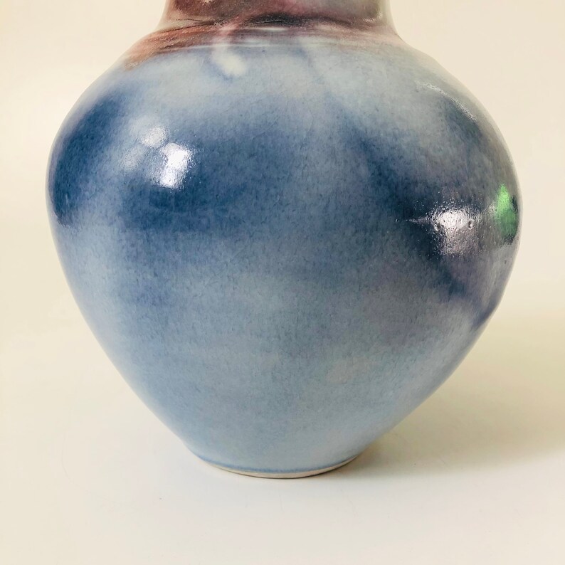 Blue and Purple Studio Pottery Vase image 4