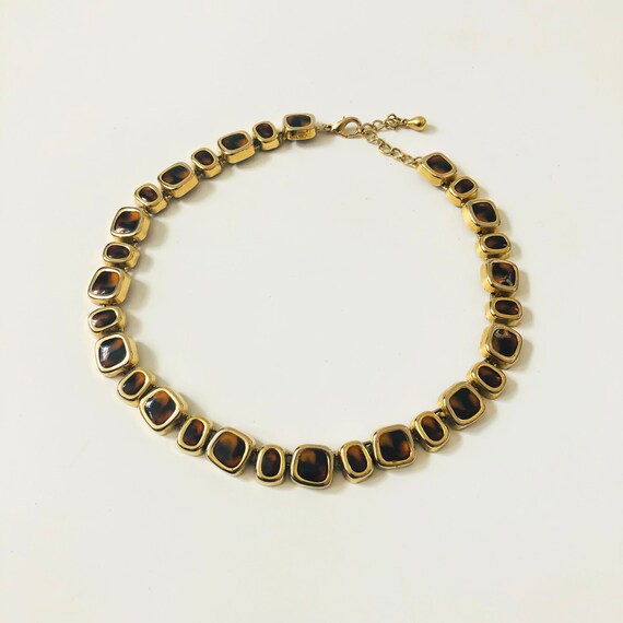 Vintage Tortoiseshell Chain Necklace - image 4