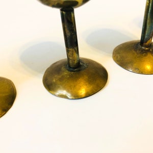 Brass and Mother of Pearl Cordials Set of 6 image 5