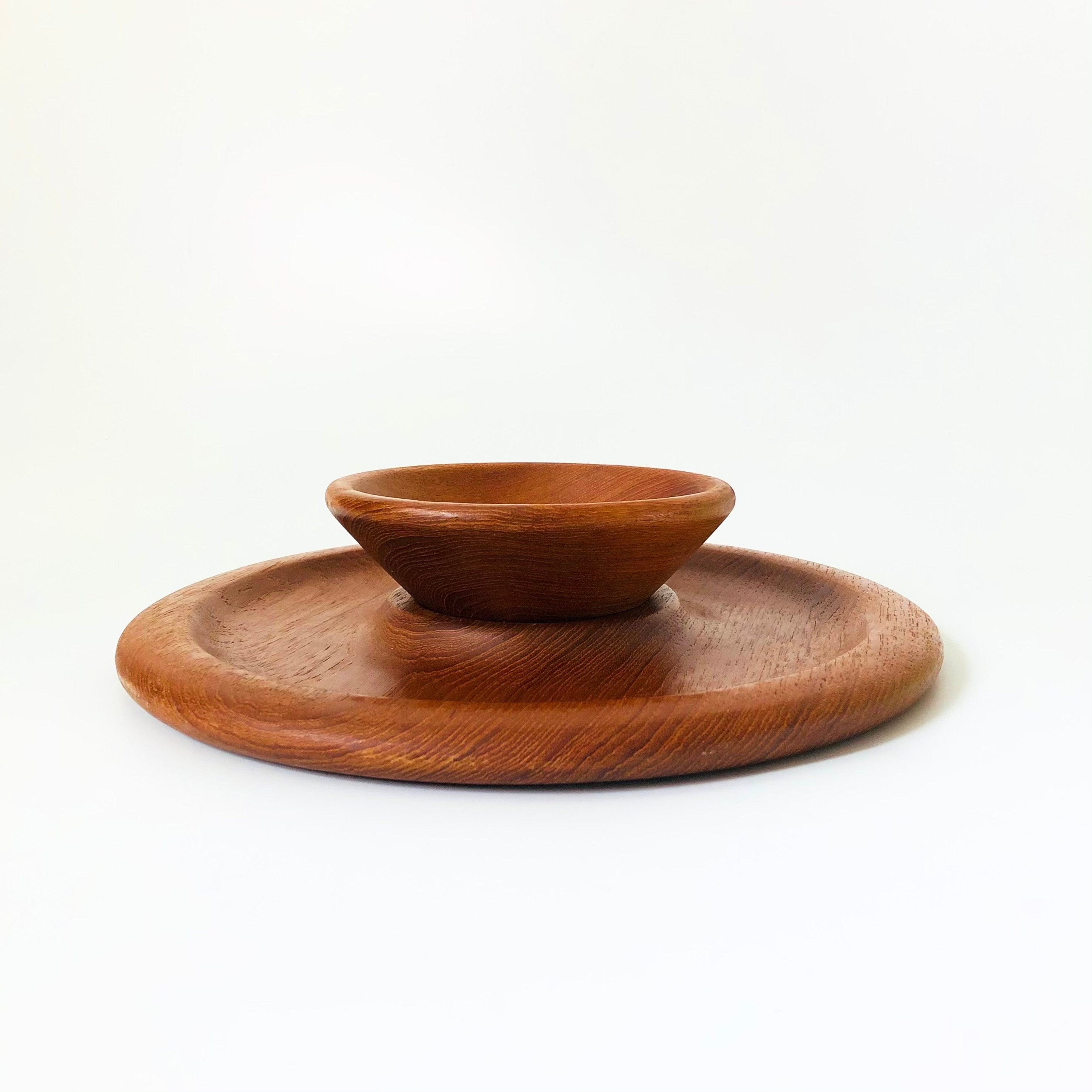 Teak Chip and Dip Tray 