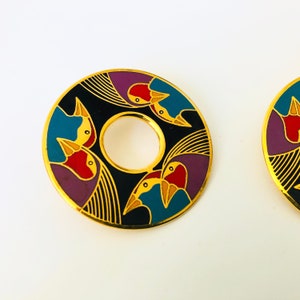 Laurel Burch Earrings Birds of Santorini image 3