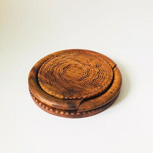 Folding Carved Wood Bowl image 7