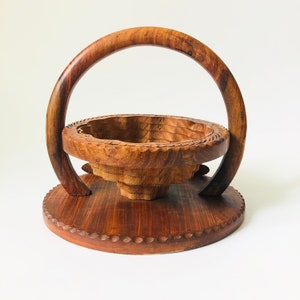 Folding Carved Wood Bowl image 4