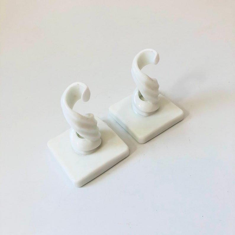 Milk Glass Spiral Candle Holders Set of 2 image 8