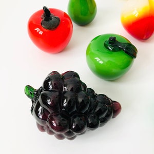 Vintage Art Glass Fruit Set of 8 image 4