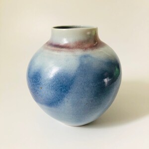 Blue and Purple Studio Pottery Vase image 5