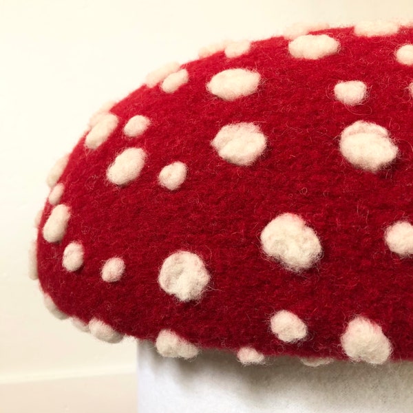 Fabric Samples for Fly Agaric Mushroom Ottomans