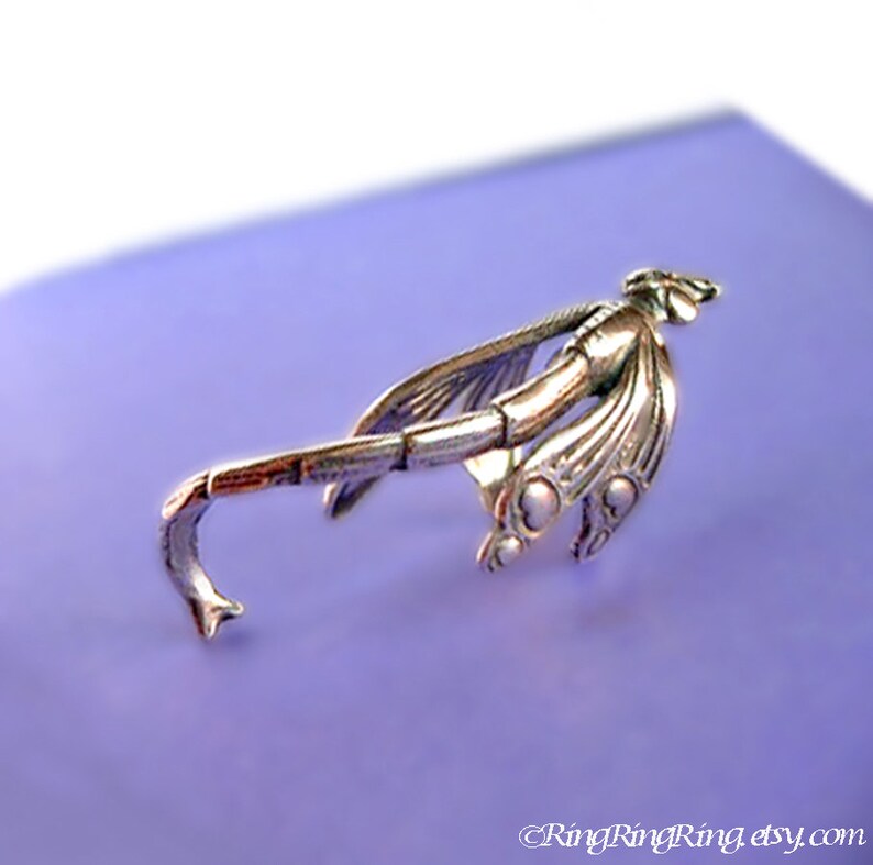 Dragonfly Ear Cuff Sterling Silver Earrings Dragonfly Jewelry Etsy