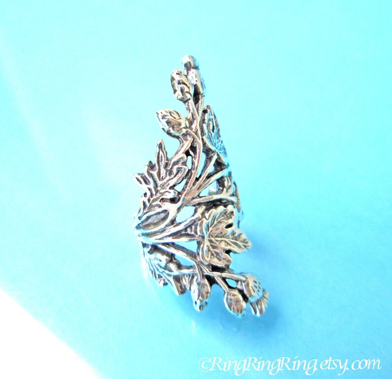 Scottish Thistle ear cuffs Sterling Silver earrings Thistle jewelry Thistle earrings Sterling silver Ear Cuff ear clip C-244240 AA