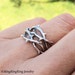 Thorn Ring Unique Ring Jewelry Sterling Silver Rings Crown of Thorns Tree Branch Rings For Men and Women Sterling Silver Ring R-214234