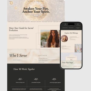 Squarespace Website Template for Spiritual Entrepreneurs | Selene Alchemy Design & Customizable Layouts