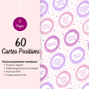 60 Cartes Affirmations Positives à Imprimer - Français