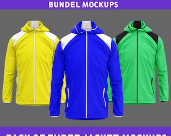 Windbreaker Jacket Mockup | Waterproof Windbreaker Hoodie PSD | Outdoor Apparel Mockup | Unisex Raincoat Template | Jacket Product Display
