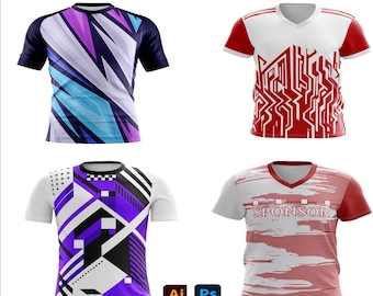 Soccer Jersey Mockup PSD | Custom Football Shirt Template | Sports Jersey Mockup | Editable Uniform Design | Digital Download