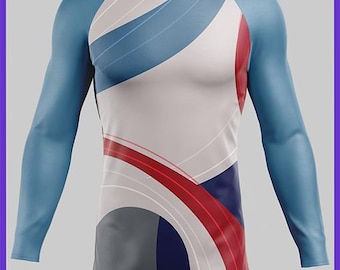 Rashguard Mockup PSD | Long Sleeve Compression Shirt Template | BJJ MMA Surf Sportswear Design
