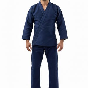 Men's Navy Blue BJJ Gi: Lightweight Pearl Weave Jiu Jitsu Kimono