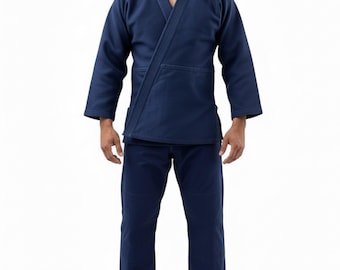 Men's Navy Blue BJJ Gi: Lightweight Pearl Weave Jiu Jitsu Kimono