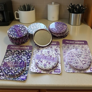 Customize Compack Pocket Mirror - Perfect for gifting or daily use, Elegant Compact Pocket Mirror, Portable Makeup Mirror Gift.