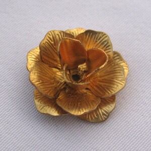 6pcs Golden Flower 15mm Raw Brass Filigree Flower Loose Findings f105