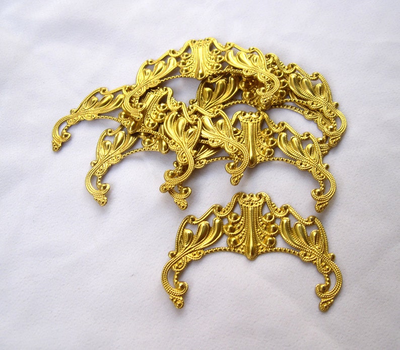 10pcs Brass Filigree Wholesale Findings Jewelry Findings DIY Etsy