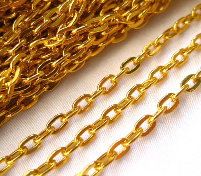 10ft Small Gold Chain Aluminum Link Chain Findings Jewelry Etsy UK