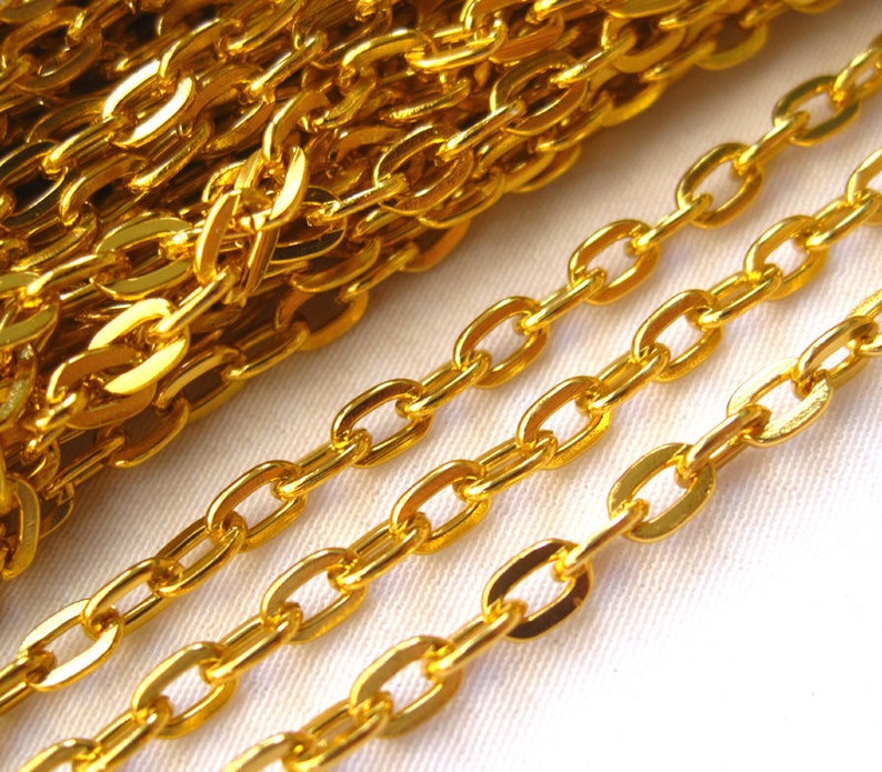 10ft Small Gold Chain Aluminum Link Chain Findings Jewelry Etsy UK