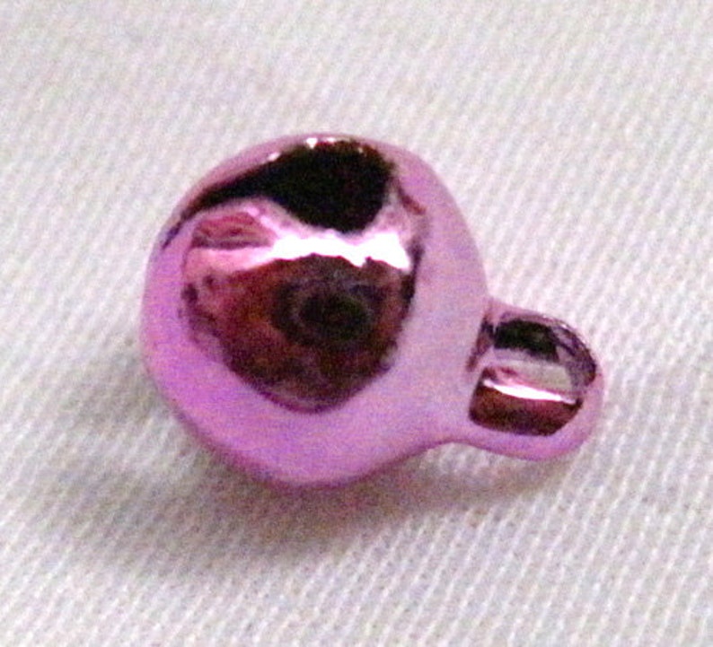 50pcs Deep Pink Jingle Bells Bronze Small End Charm Bead Etsy