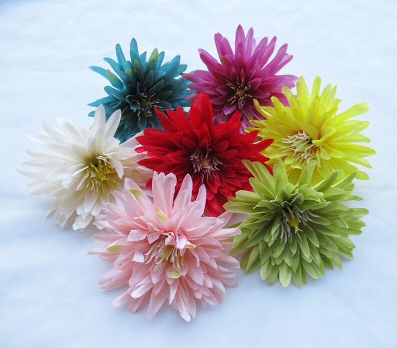 5pcs Artificial Chrysanthemum 7cm Decorative Flowers Hair - Etsy