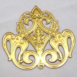 6pcs Brass Stampings Filigree Golden Findings for Jewelry Making Wholesale Supplies bf083