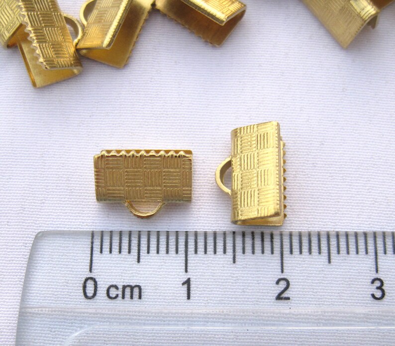 20pcs 10mm Crimp Clasps for Leather Cord Ribbon Brass End Clip Etsy
