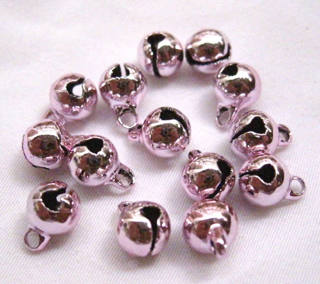 50pcs Pink Jingle Bells Bronze End Charm Xmas Decor. B011 6mm Etsy