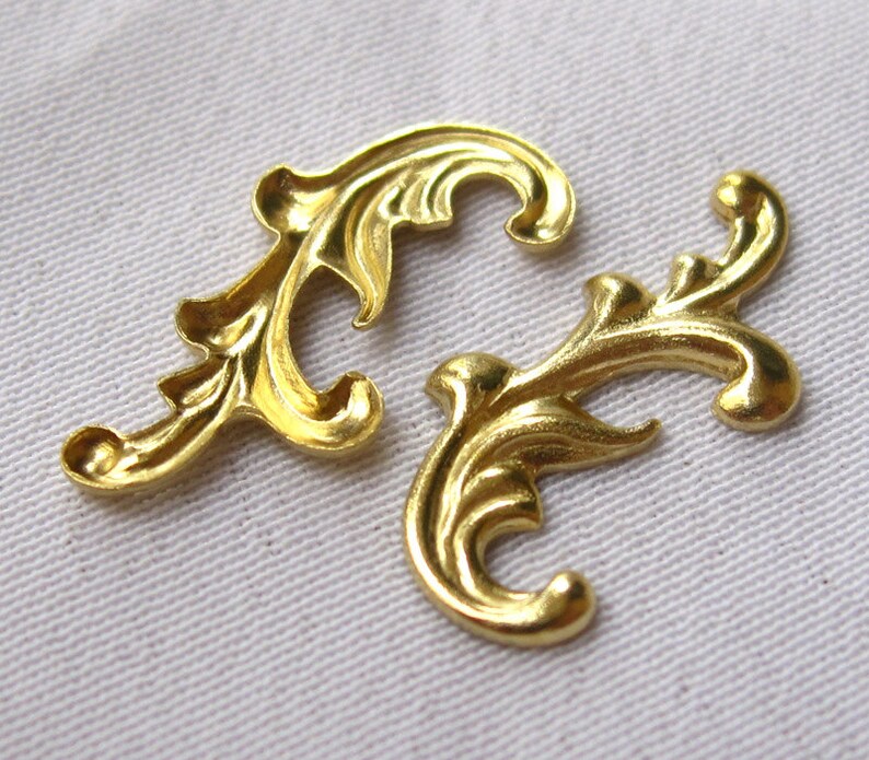 22pcs Leaves Brass Filigree Stamping Findings for Jewelry Etsy