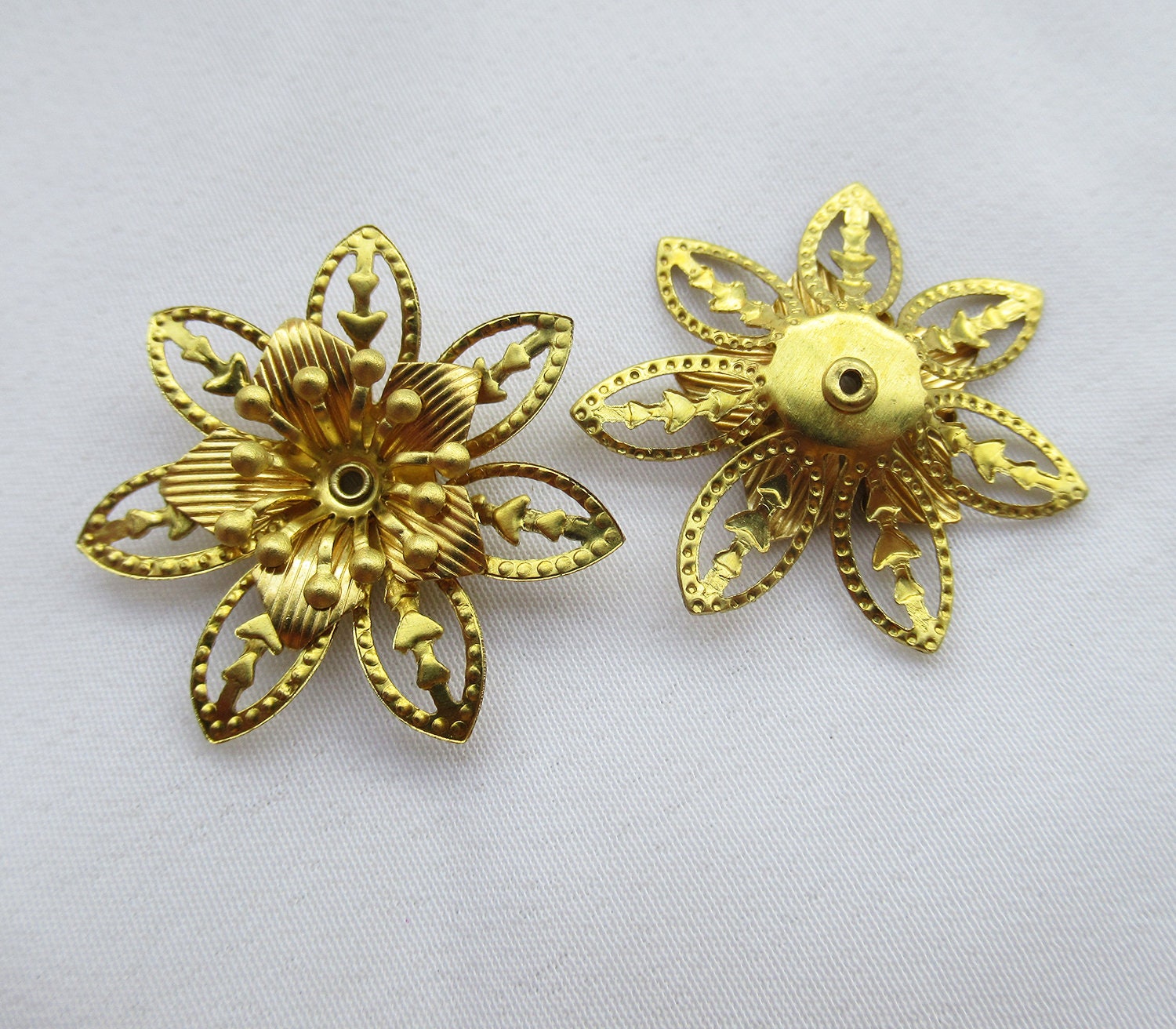 6pcs Brass Flower 28mm Handmade Finding Supplies F155 Etsy UK